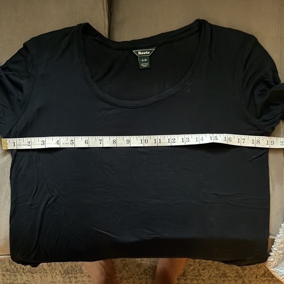 Roots Semi-Sheer Black Long Sleeve M - Picture 8 of 9
